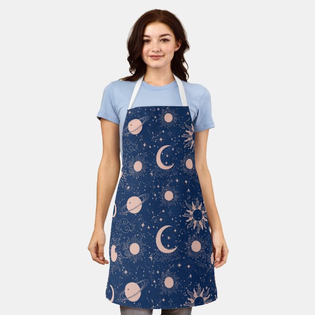 Planets & Stars Pattern Apron (Worn)