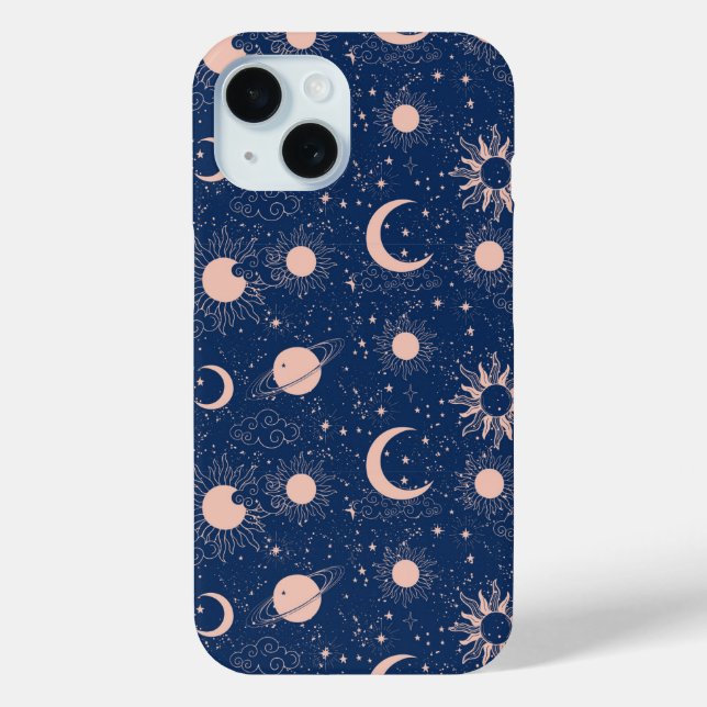 Planets & Stars Pattern Case-Mate iPhone Case (Back)