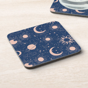 Planets & Stars Pattern Coaster