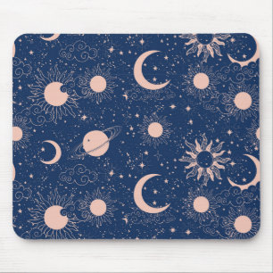 Planets & Stars Pattern Mouse Mat