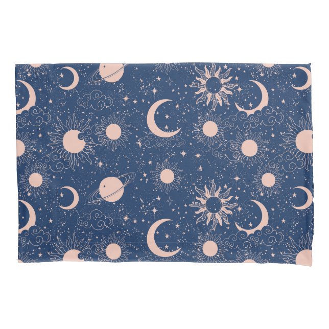 Planets & Stars Pattern Pillowcase (Front-Left)