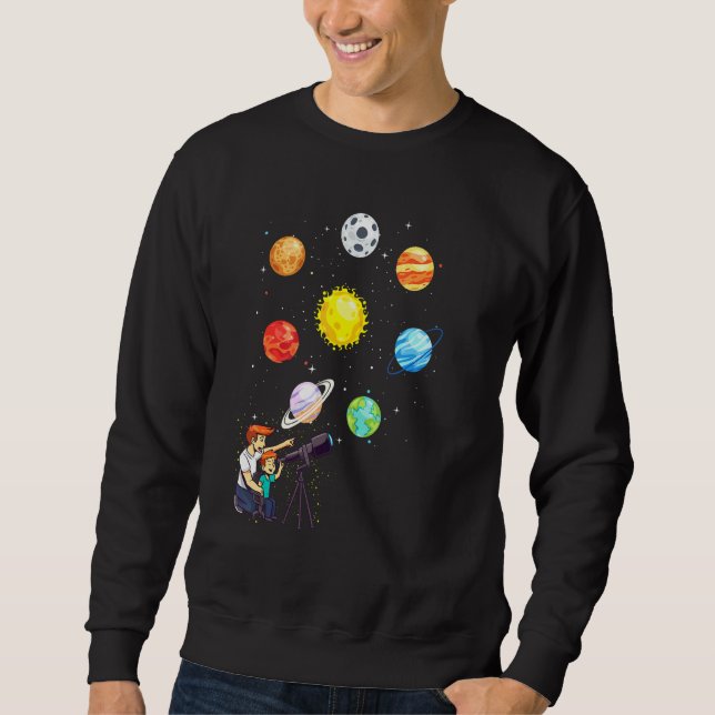 Planets Sun Description Sweatshirt (Front)