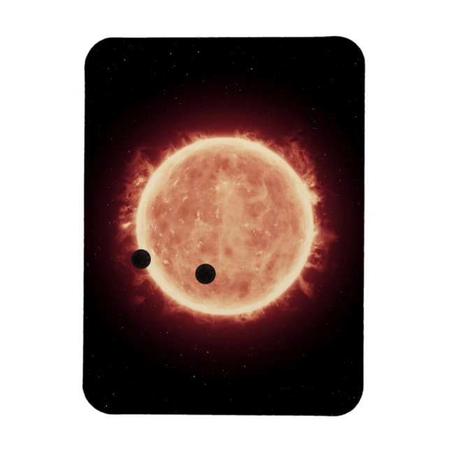 Planets Transiting Red Dwarf Star In Trappist-1 Magnet (Vertical)