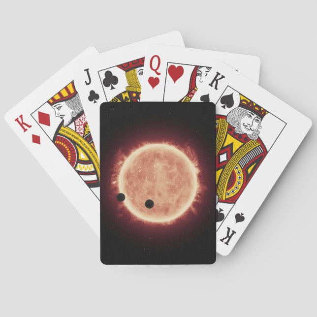 Planets Transiting Red Dwarf Star In Trappist-1 Playing Cards (Back)