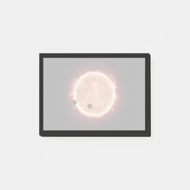 Planets Transiting Red Dwarf Star In Trappist-1 Post-it Notes (Front)