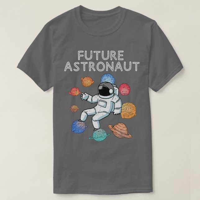 Planets Universe Junior Astronaut Science Future A T-Shirt (Design Front)