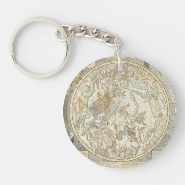 Planisphaerii Coelestis Hemisphaerium Key Ring (Front)