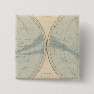 Planisphere Celeste Hemisphere 15 Cm Square Badge