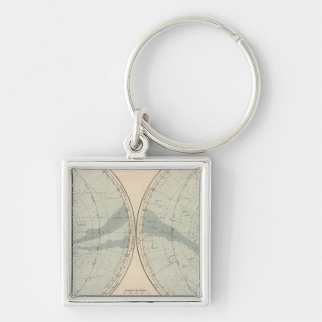 Planisphere Celeste Hemisphere Key Ring (Front)