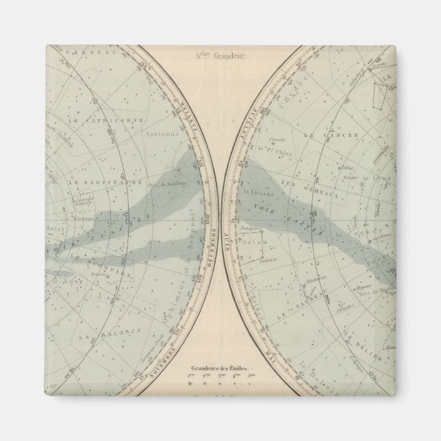 Planisphere Celeste Hemisphere Magnet (Front)