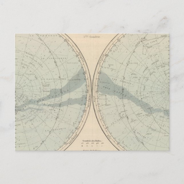 Planisphere Celeste Hemisphere Postcard (Front)