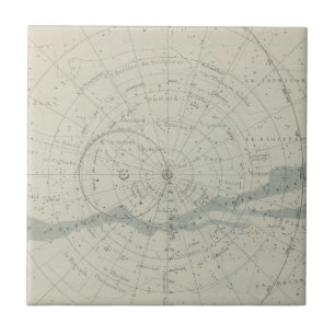 Planisphere Celeste Hemisphere Tile