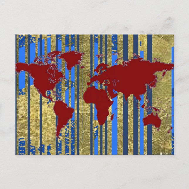 Planisphere-World Map Postcard (Front)