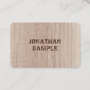 Plank Board Wood Look Distressed Text Template Business Card