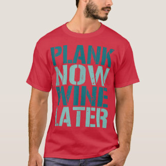 Plank Now Wine Later Exercise Fitness Gym Tank Top