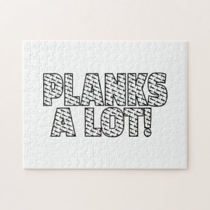Planks A Lot Core Fitness Workout Quote Jigsaw Puzzle