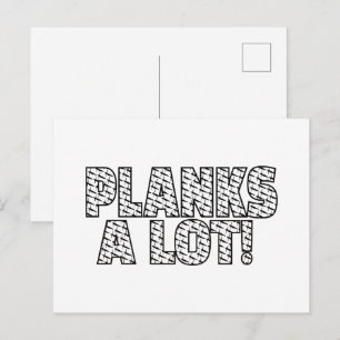 Planks A Lot Core Fitness Workout Quote Postcard