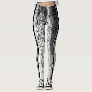 Planks Black and white Leggings