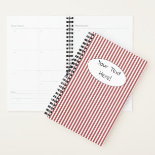 Planner (14 x 21,6 cm) - Burgundy Stripe Pattern