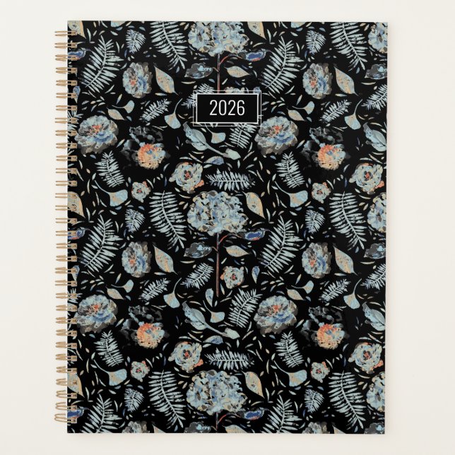 Planner 2026 Hydrangea Floral Pattern (Front)