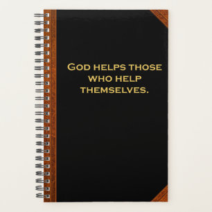 Planner Ben Franklin Quote God Helps Those Vintage