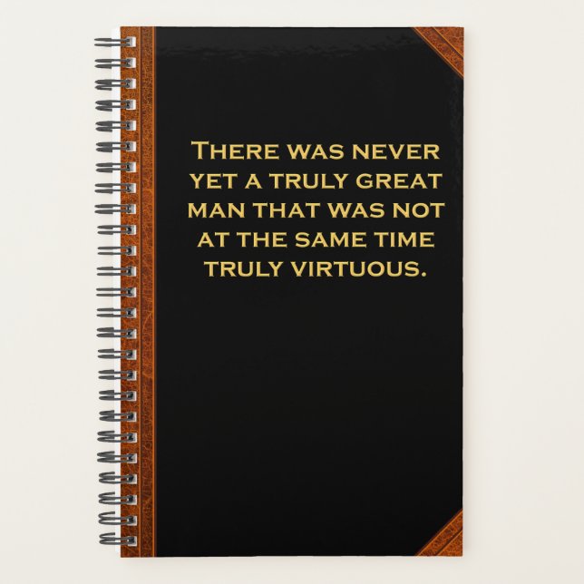 Planner Ben Franklin Quote Great Man Virtuous (Front)
