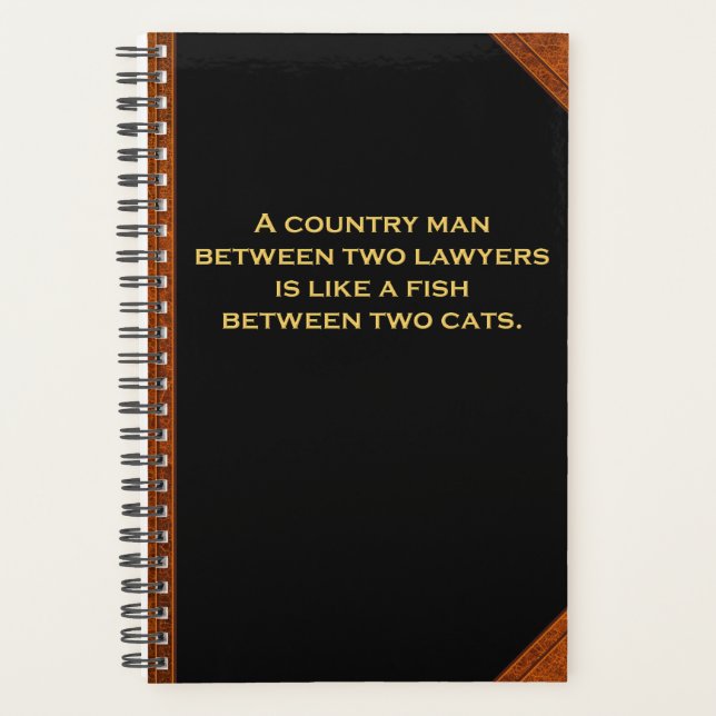 Planner Ben Franklin Quote Lawyers Vintage Style (Front)