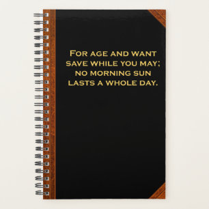 Planner Ben Franklin Quote Morning Sun Vintage