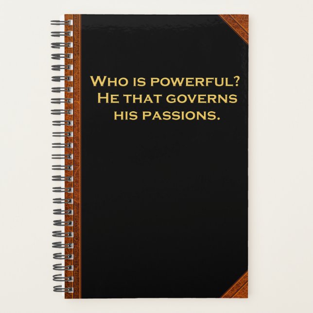 Planner Ben Franklin Quote Powerful Passions (Front)