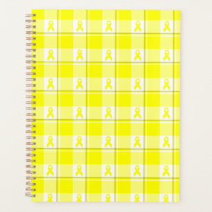 Planner Bladder Cancer Awareness Plaid, Yellow