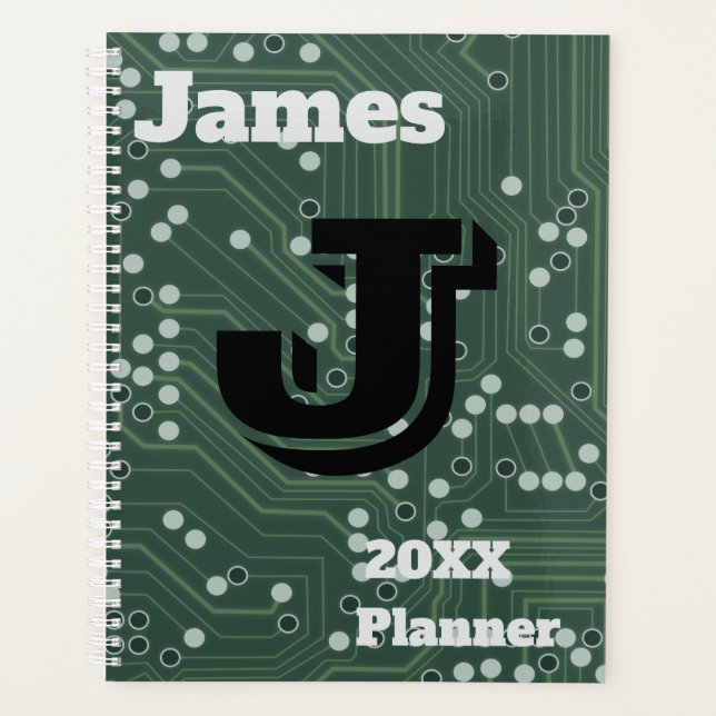 Planner, Circuitboard Background  Planner (Front)