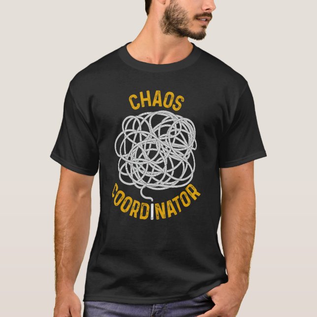 Planner Conference Chaos Coordinator Preschool Pre T-Shirt (Front)
