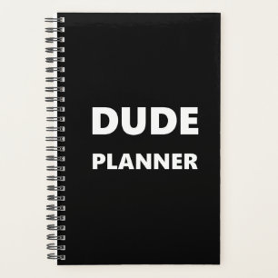 Planner For Men Dude Planner White Font Black