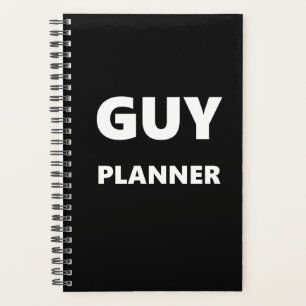 Planner For Men Guy Planner White Font Black
