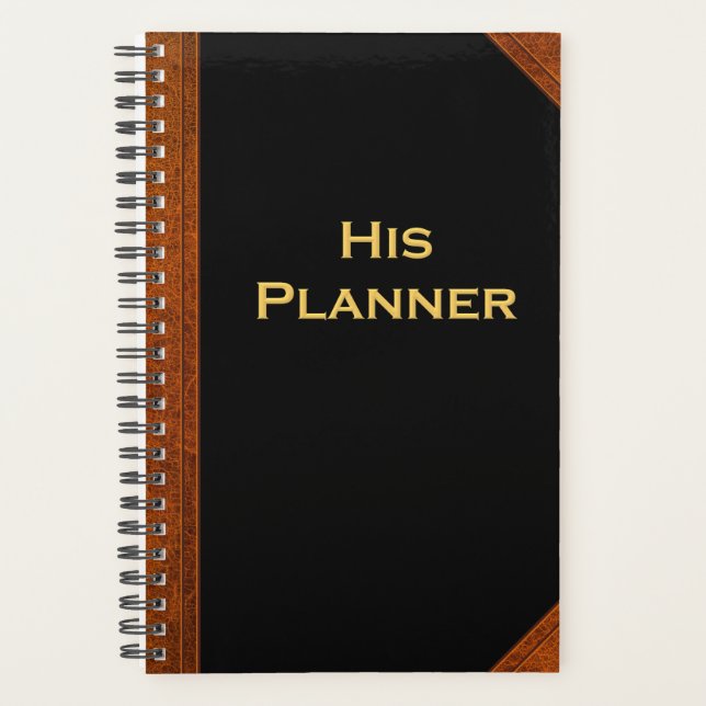 Planner For Men His Planner Vintage Style (Front)