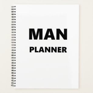 Planner For Men Man Planner Black Font White