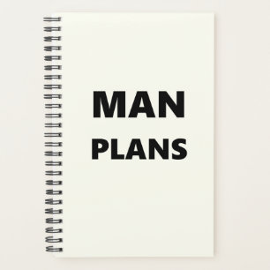 Planner For Men Man Plans Black Font White Design
