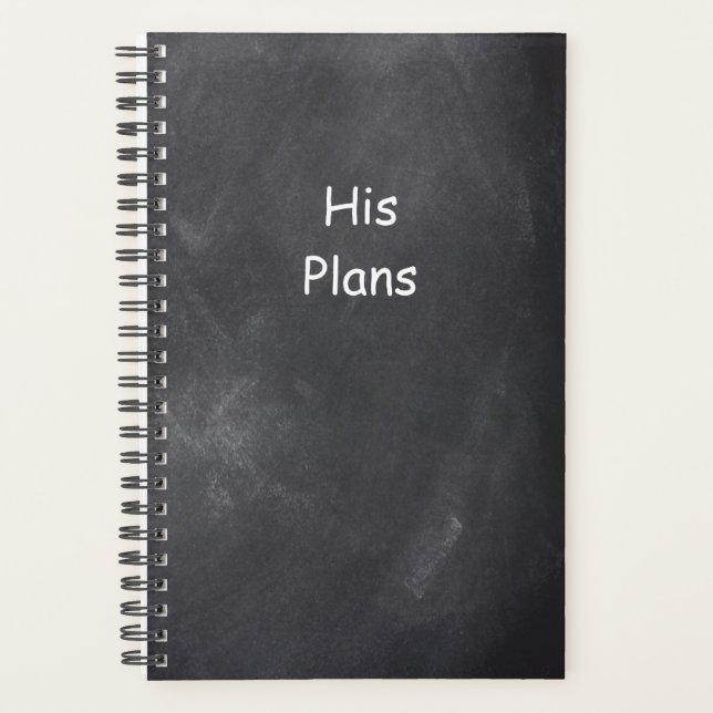 Planner For Men Plans Chalkboard Style (Front)