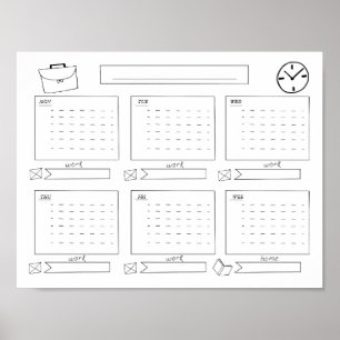 Planner for the week  poster