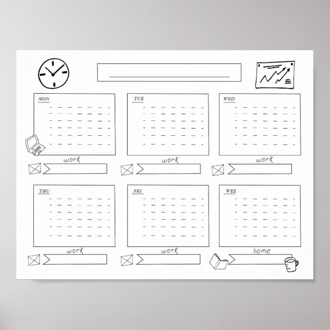 Planner for the week poster (Front)