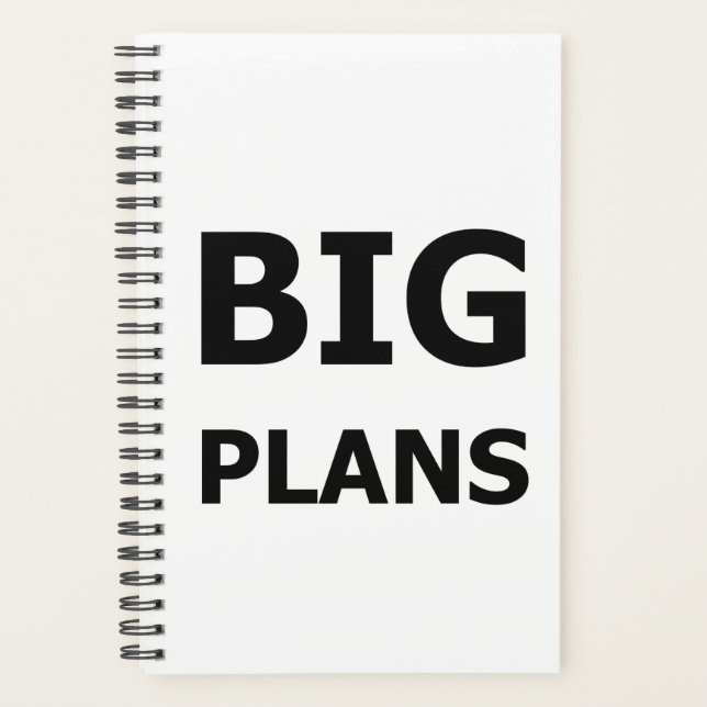 Planner Funny Saying Big Plans (Front)