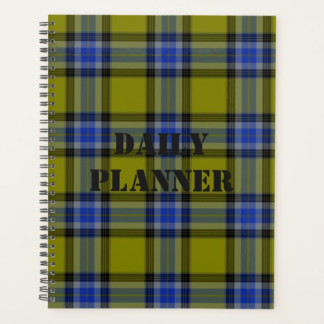 Planner - Green and Blue Plaid  HAMbWG (Front)