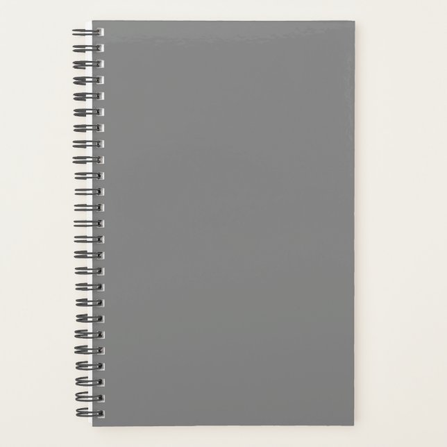 Planner Grey Grey Colour Simple Plain All Grey Gre (Front)