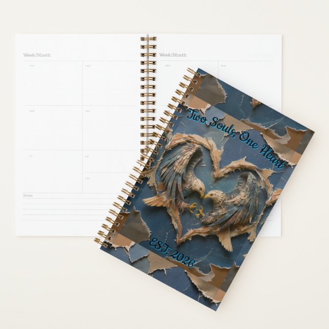 Planner Paper Cut Eagle Two Souls One Heart (Display)