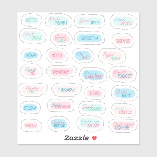 Planner pastel to do sticker pack (Sheet)