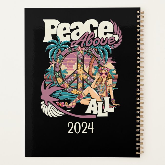 PLANNER PEACE ABOVE ALL -PERSONALIZED HIPPIE STYLE (Back)