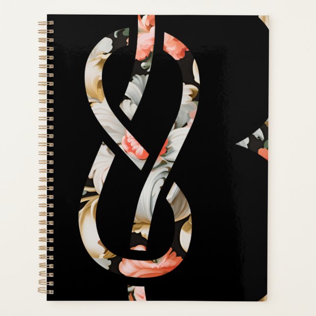Planner Rococo Style - black (Front)