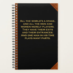 Planner Shakespeare Quote All The World's A Stage