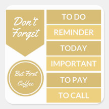 Planner Stickers: Daily Reminder in Gold