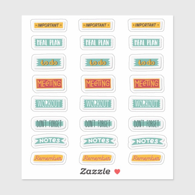 Planner Stickers Pack (Sheet)